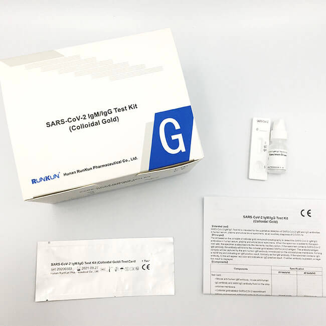 Kit de prueba rápido Antibody IgG IgM COVID 19 Dispositivo de autoprueba CE ISO
